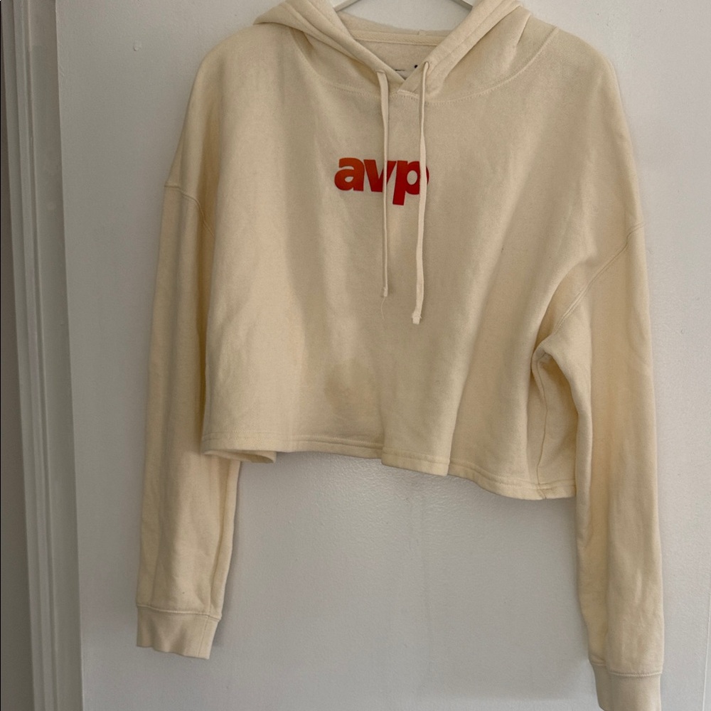 Women’s volleyball Cream AVP crop hoody